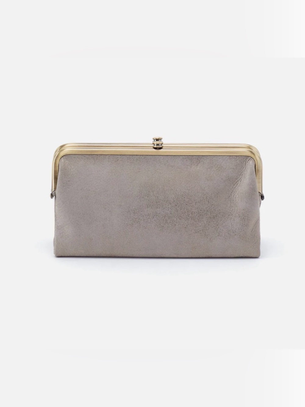 Hobo NWT Lauren Granite Gold Leather Metallic Wallet/Clutch
